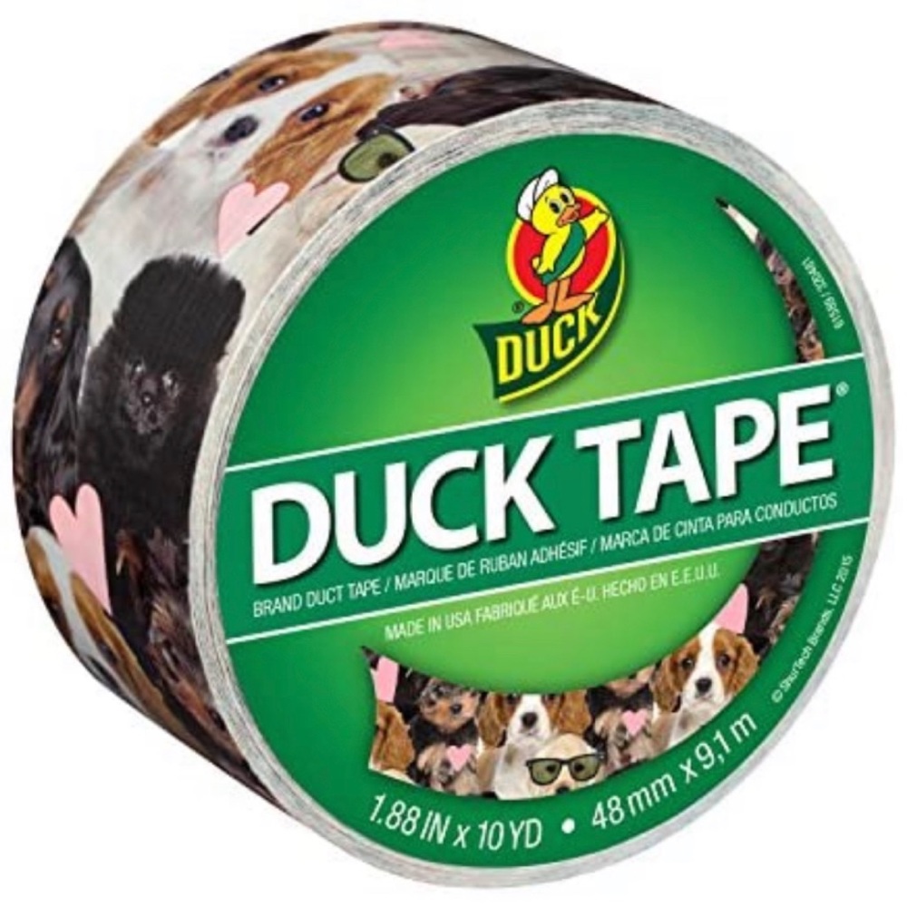 🆕 🐶 Puppy Potpourri Pattern Duck Duct Tape Packaging Shipping Supplies New!